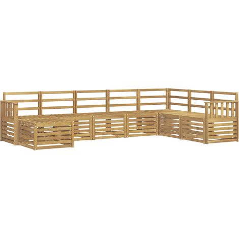 Set di divani da esterno 8 pz 8-Posti Bianco vidaXL (1/5)