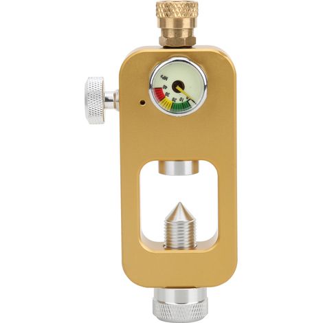 Adaptateur de Plongée 8mm avec Manomètre pour Bouteille d'Oxygène - Équipement de Plongée Sous-Marine et Snorkeling Doré (1/5)