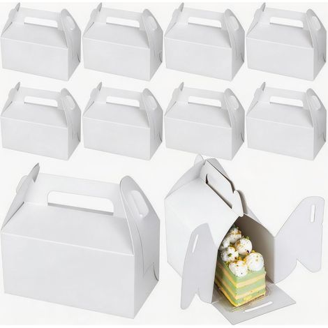 10 Pieces White Kraft Paper Box, 16.2 × 9 × 16 cm (1/5)