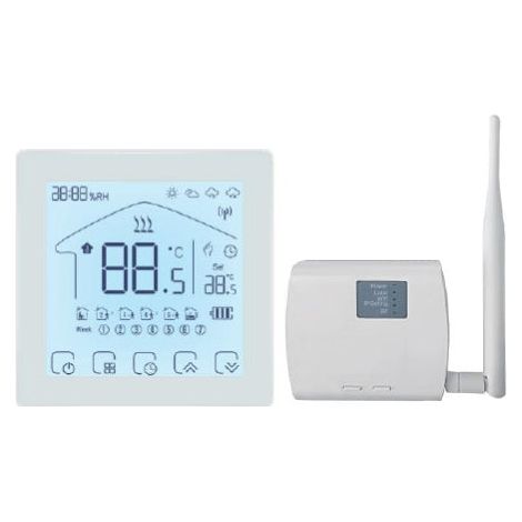 Thermostat connecté Wi-Fi RF sans fil – Compatible chaudière & PAC – Alexa Google – Programmable – KONEX 247