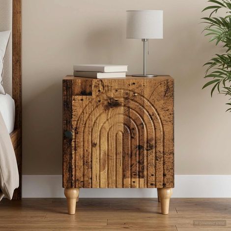 vidaXL Armadio da Notte Legno antico 43 x 34,5 x 50 cm (1/5)