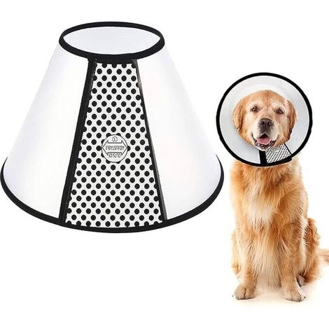 Pet Cone Recovery, Grand Chien réglable Elizabeth Recovery Collier de Protection pour la cicatrisation Post - opératoire des plaies, Coupe des Ongles, (Tour de Cou 43-49cm) (1/4)