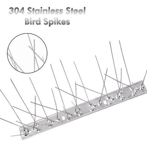 Spike Antipiccioni in Acciaio Inossidabile, 10 pezzi da 25 cm, Protezione Balcone Terrazza Finestra (1/2)