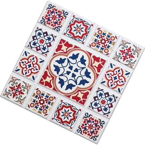 Placa calefactora Zassenhaus Casablanca, cerámica/corcho, 20 x 20 cm, diseño floral (1/3)