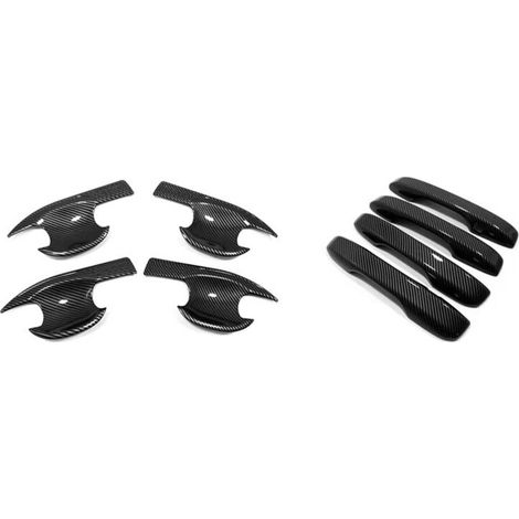 Adesivo decorativo per la maniglia laterale della portiera dell'auto color fibra di carbonio per CR-V CRV 2023 (1/2)