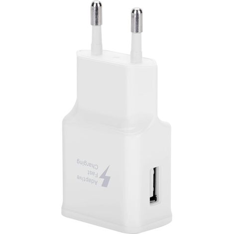 Adaptateur de Prise de Chargeur USB Universel pour Samsung Galaxy SS6/S8/S10, Chargeur Rapide d'origine de Remplacement,blanc (1/5)