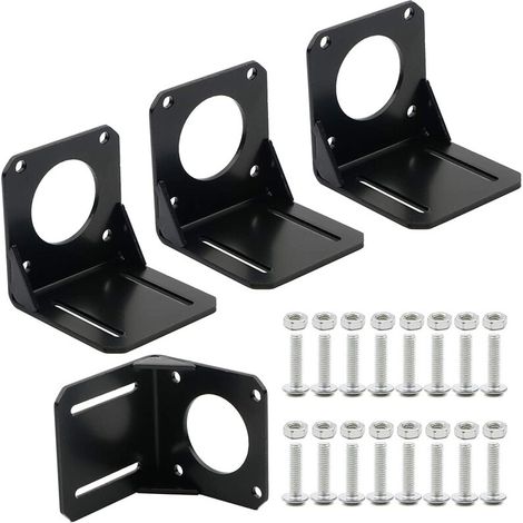 4 pièces support fixation moteur pas à pas Nema 23 acier avec vis montage (1/5)