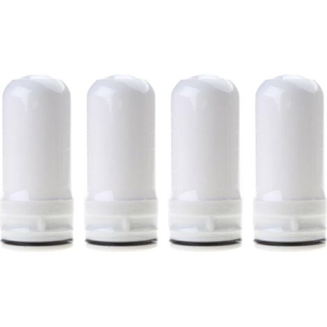 Confezione da 4 pratici filtri di ricambio per rubinetto da cucina in ceramica, filtro a carbone attivo, cartuccia filtrante per declorazione (1/5)