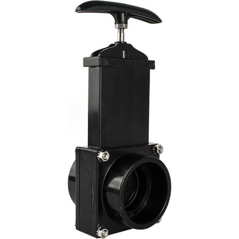 Valve de vidange pour camping-car, diamètre 50 mm, à glissière, noire, robuste et légère, pour eaux usées, compatible avec les caravanes et les fourgons aménagés. Valve anti-retour idéale pour les bas (1/5)