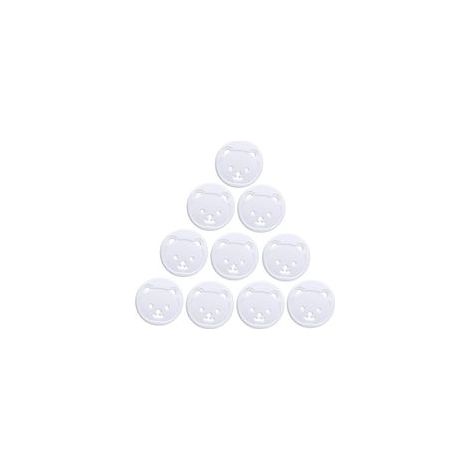 Cache Prise Bebe pour La Sécurité Enfant Domestique, Couvercle De La Prise Courant(EU Plug) 10PCS (1/5)