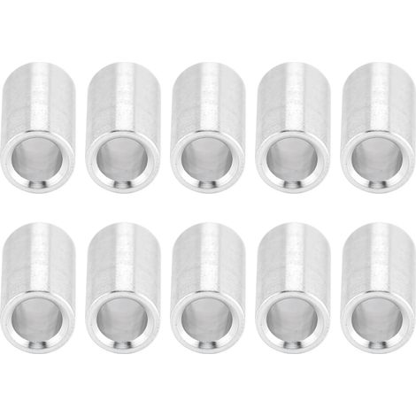 10 joints ronds non filetés en alliage d'aluminium pour colonne de support, diamètre extérieur 6 mm, longueur 12 mm