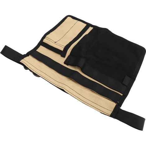 Ceinture de jardinier à poches multiples, tablier de taille en toile Oxford réglable, sac de ceinture pour travaux de jardinage, kaki et noir (1/5)
