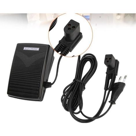 220 V Nähmaschinen-Fußpedal, Fußpedal mit Netzkabel, mit Kabel, kompatibel mit/Ersatz für die Marke Singer 974 für Haushaltsnähmaschinen