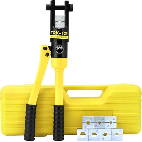 pince à sertir hydraulique,12t coffret de outil de sertissage, avec 8 matrices de sertissage 10-120 mm² (1/5)