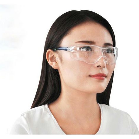 Ortviai Lunettes de protection transparentes anti-projections et anti-vent – Verres en polycarbonate, 18,5 cm, pour usage professionnel et sportif (1/4)