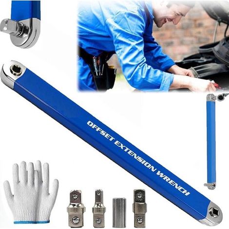 Pro Offset-Verlängerungsschlüssel mit Handschuhen Der beste Offset-Verlängerungsschlüssel für beengte Platzverhältnisse Multifunktionales mit 1 2 4 3 (1/5)