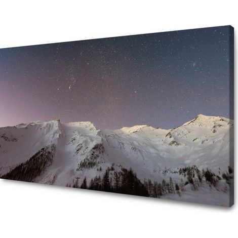 Leinwanddruck Sternenhimmel über den Gipfeln