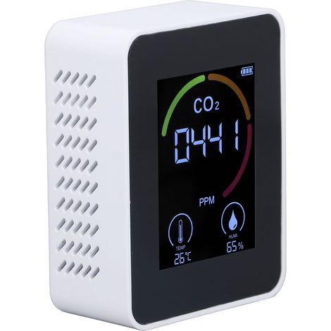 Moniteur numérique de qualité de l'air, détecteur de dioxyde de carbone (CO2), testeur de température et d'humidité (1/5)
