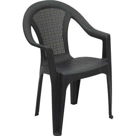 Sedia da Esterno Serchio, una Sedia, Made in Italy, Grigio Antracite