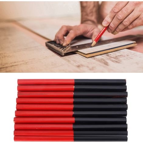 Set mit 10 sechseckigen Stiften für die Holzbearbeitung, doppelseitige sechseckige Stifte in Rot und Blau (1/5)