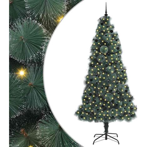 Arbre de Noël  Sapin de Noël artificiel pré-éclairé avec ensemble de boules (1/5)