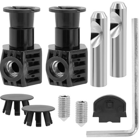 Universal Toilet Fixing Kit Black Wall Mounted Toilet Wall Mount Kit with Adjustable Wrench for Wall Mounted Toilet (1/5)