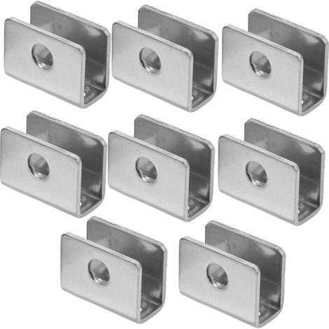 8 pinces à verre en acier inoxydable, taille S, fixation facile (1/5)