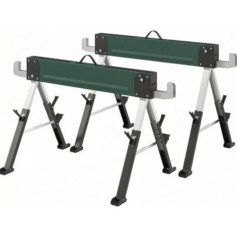 Klappbare Metallböcke, 2er-Set, max. Traglast 1160 kg, Höhe 64-81 cm (1/4)