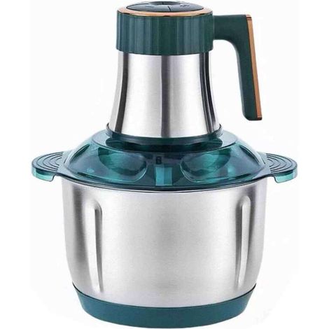 Hachoir à viande, 5 l, 500 W, hachoir à viande pour viande, légumes, fruits et noix, hachoir à aliments, bol hachoir en acier inoxydable (vert foncé) (1/4)