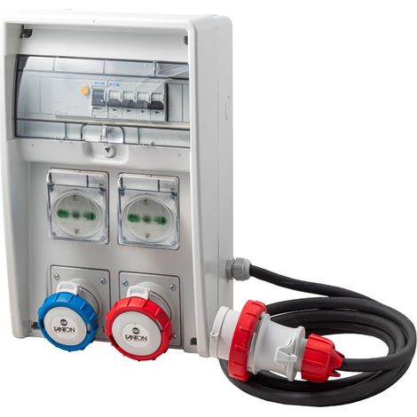 Tableau de distribution Fanton ULISSE 250 IP44 9 kW, 2 prises CEE + 2 prises P40 avec câble de 4 m, référence 74224