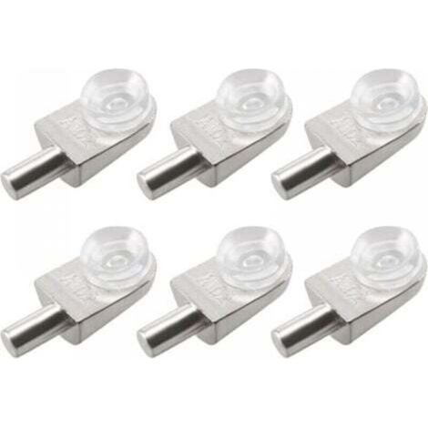 Support mural pour étagère en verre – Lot de 20 taquets en alliage de zinc avec ventouse, fixation sans perçage (1/5)