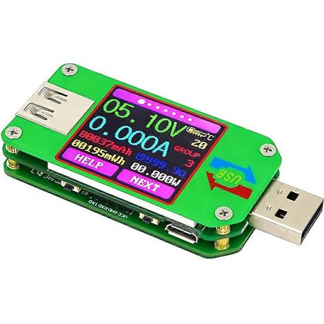 UM24 USB-Voltmeter-Amperemeter mit LCD-Bildschirm, Batterieladetester, Spannungs- und Strommesser, Multimeter, Bluetooth-Kabeltester (1/5)