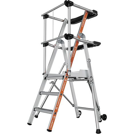 Scaletta a castello 3 gradini - Altezza max di lavoro 3m - 2274153