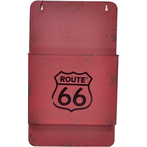 Porte lettre métal rouge Bristol cm25x8h42