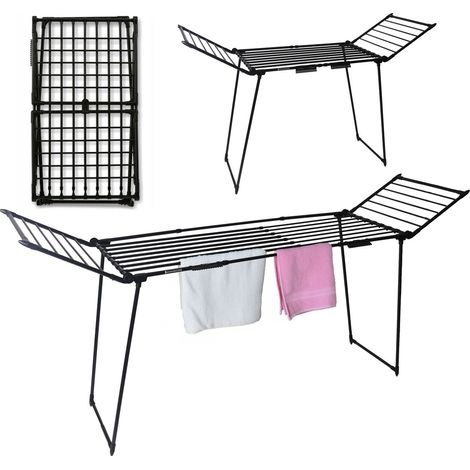 Tendedero de pie extensible para balcon 27 metros negro
