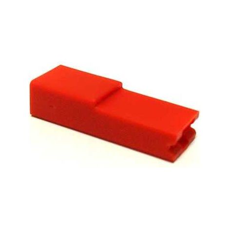 Bloc pour Faston Femelle 6,3 de Face Nylon Rouge