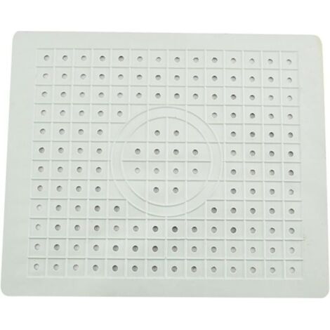 BUNTHAUS Tapis pour évier de cuisine, tapis pour évier, tapis pour évier en TPR, tapis antidérapant avec filtre à eau, adapté aux salles de bains et aux cuisines (blanc, 31,5 × 26,4 cm) (1/4)