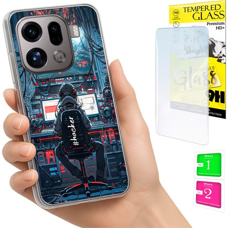 Funda para Oppo Find X9 Pro con cubierta trasera y cristal 9H. (1/4)