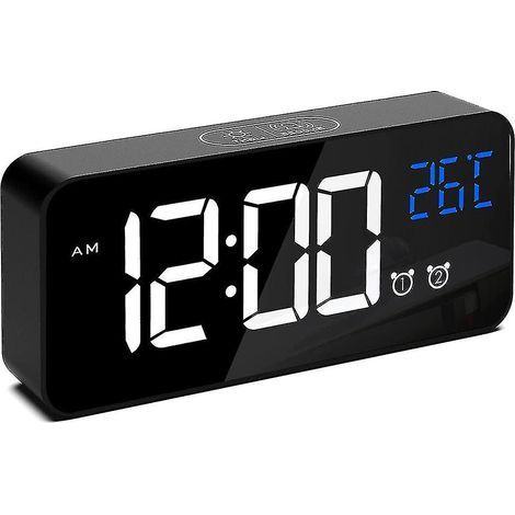 Grand réveil numérique pour malvoyants - Grande horloge électrique pour chambre, chiffres géants
