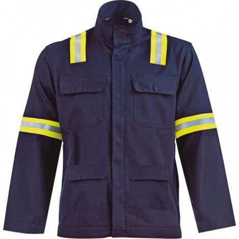 Chaqueta multiprotección alta visibilidad ignífugo azul marino TROMSO ARAPRO SAFETOP L