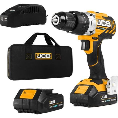 JCB Akku Schlagbohrschrauber 18V inkl. 2x 2,0 Ah Akkus Ladegerät und Tasche (1/4)