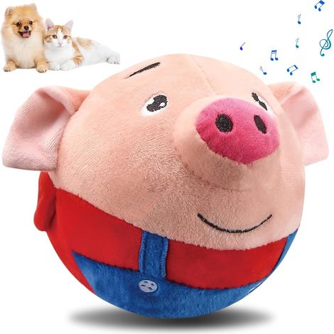 Plüsch-Haustier-Aktivitätsspielzeug, ungiftig, kaubeständig (Rotes Schwein)