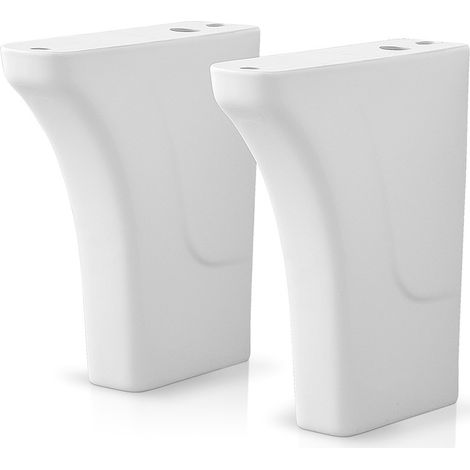 Coppia muriccioli in ceramica per installazione lavatoi in ceramica