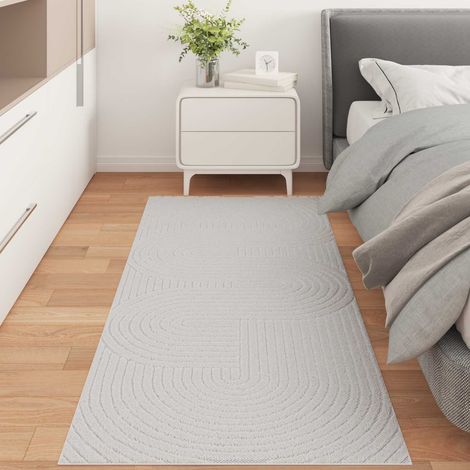Alfombras de área PALMERAS Crema 150 x 80 cm Poliéster