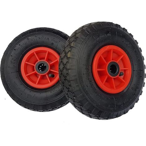 Ruote per Carrello Pneumatiche 3.00-4 con Boccola 2PR – Set 2 pezzi (1/5)