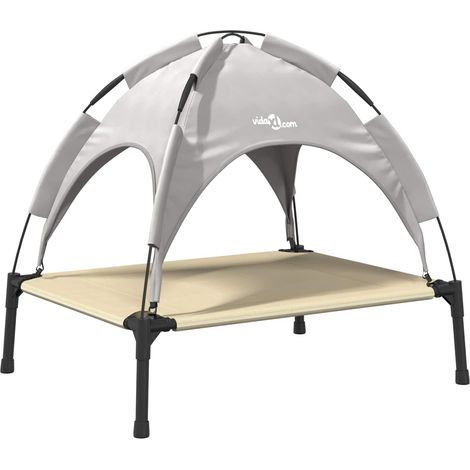 vidaXL Cama para perro 63 x 49,5 x 60 cm Acero Gris Plateado (1/2)