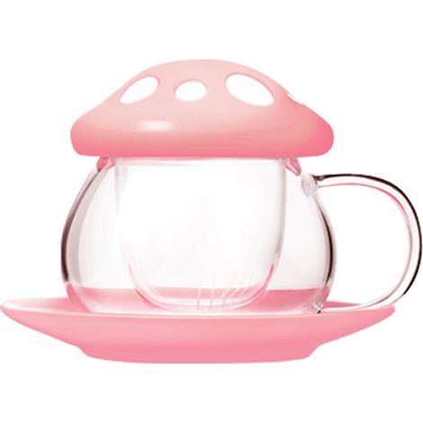 Mignon Mug à Thé en Forme de Champignon avec Filtre en Céramique (1/5)