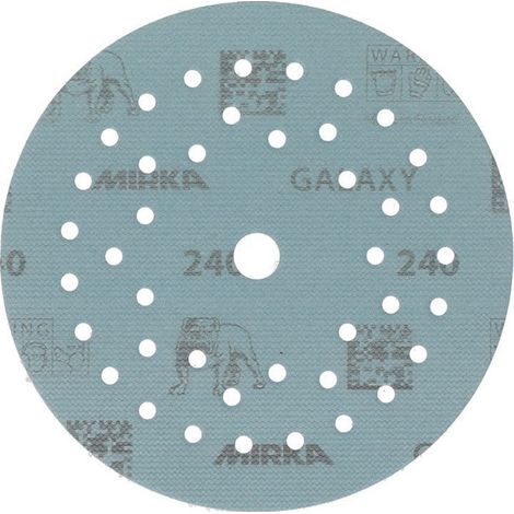 Disco de lija adhesivo GALAXY Grip Multifit 125mm K.240 f.HO/metal/lacado/co. (Por 50) (1/2)