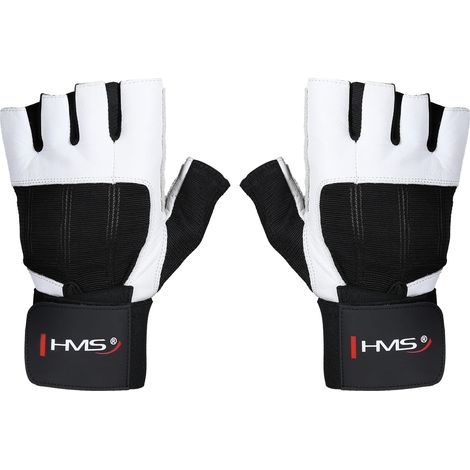 GUANTI DA PALESTRA RST04 BIANCO-NERO HMS RST04 BIANCO-NERO TAGLIA S GUANTI DA PALESTRA HMS
