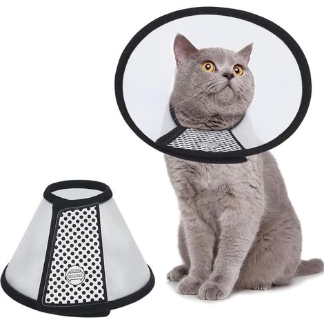 Anti-Bite Protection Cone Collars Suitable for Kittens 1 x Adjustable Plastic Cone Neck Protector (1/5)